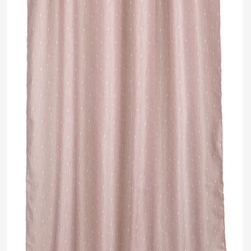 Shower curtain used with rings in powder pink shade 1.50 x 2.00 m