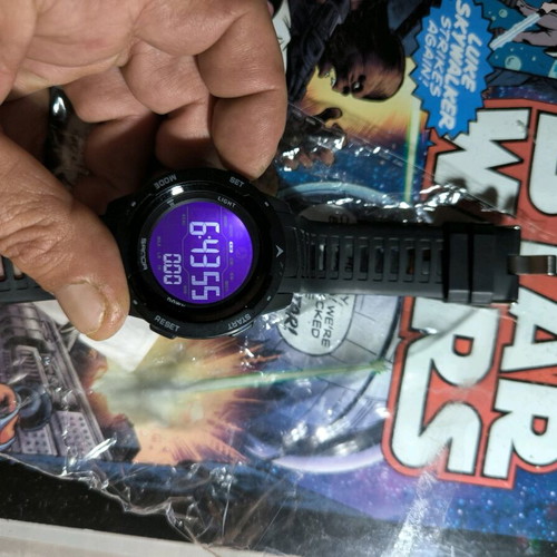 Men's digital watch new, waterproof, black