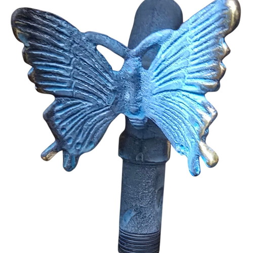 Antique butterfly brass garden faucet new with oxidized finish