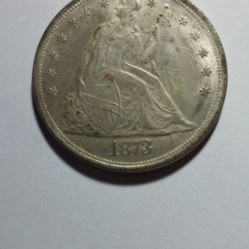 One Dollar 1873 silver-plated coin like new, accurate replica