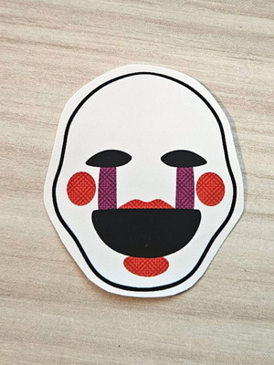 Five Nights at Freddy's Puppet Mask handmade sticker made to order