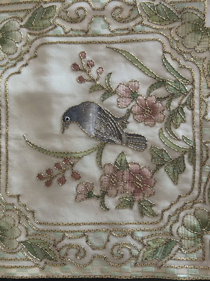 Vintage embroidered textile art like new