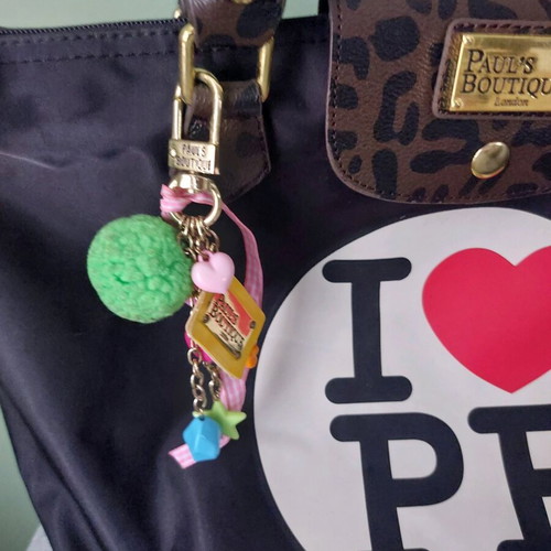 Paul's Boutique Betty Shopper Bag like new, black with leopard print details