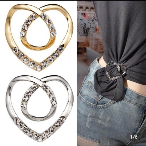 Decorative heart-shaped brooch for clothes, new