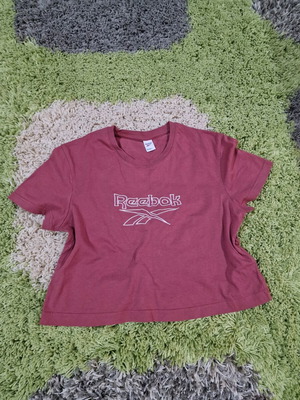 Reebok cropped cotton t-shirt for women, size S/M, pink