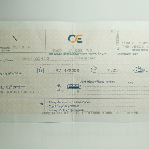 OSE tickets used 2007/2008