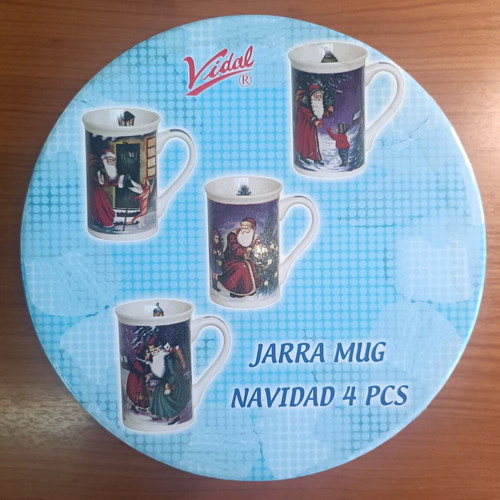 Vidal Europa Christmas Mug Set of 4 vintage, new in box