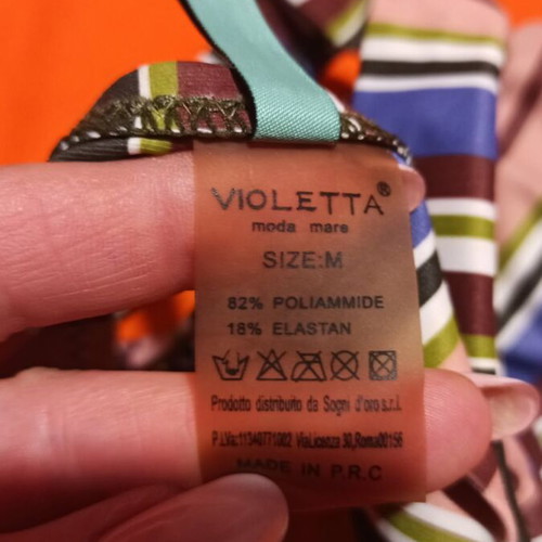 Violetta striped bikini like new, size M, multicolor