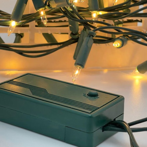 Christmas transparent lights vintage 1980 like new, 100 pieces, 8.5 meters