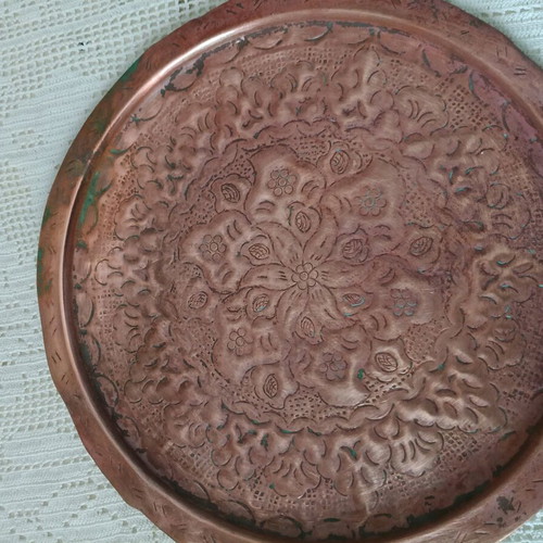 Copper tray used, Ioannina technique, 30 cm