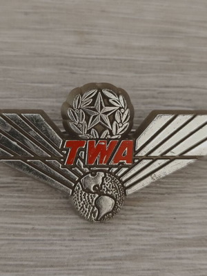 TWA Airline Pin used with scratches