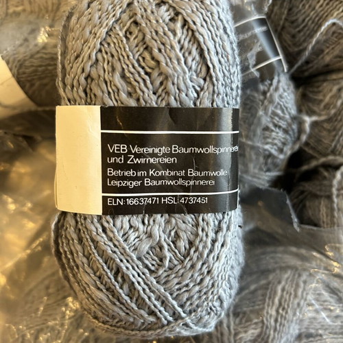 Leina Debüt yarn new, pack of 10 gray melange