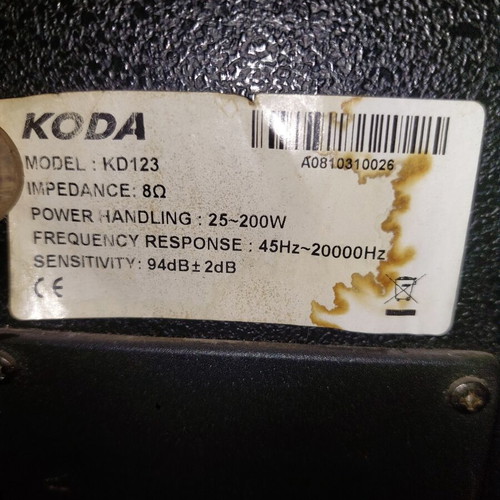 Koda DJ mixer with 2 professional speakers used