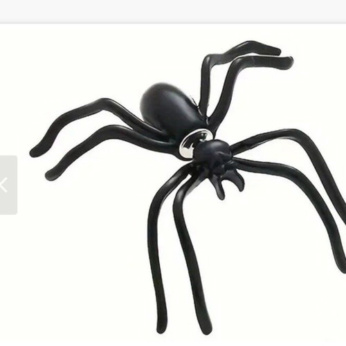 Spider earring new, black, gothic style