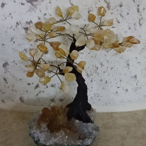 Tree with amethyst beautiful decorative element