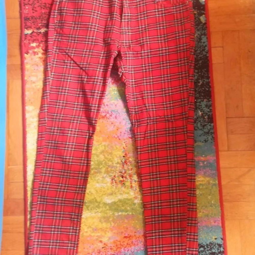 Men's H&M plaid skinny fit pants used size M