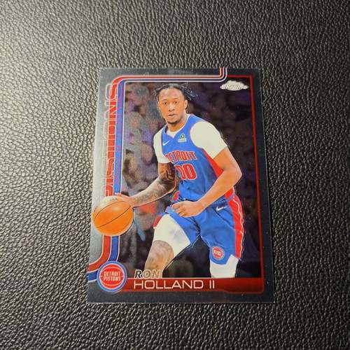 2025 Topps Chrome Ron Holland II Detroit Pistons card like new