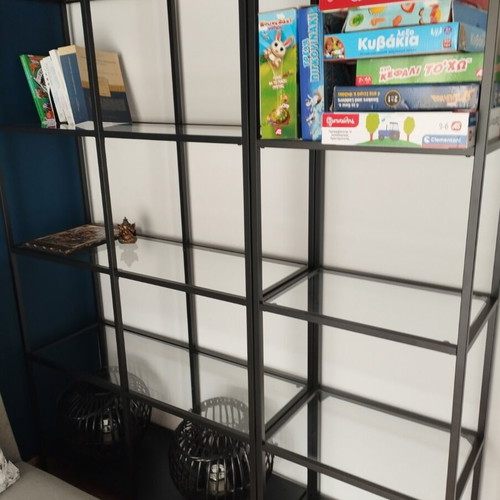 Sofa bed with storage and bookshelf like new