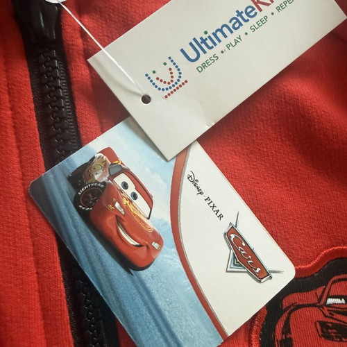 Disney Cars zip-up hoodie jacket, size 5-6 years
