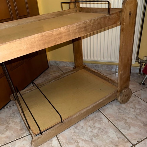 Wooden serving trolley like new, vintage design