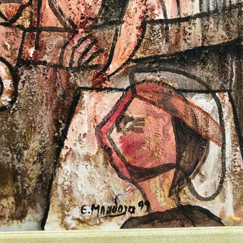 Badola artwork used with frame 73x73cm
