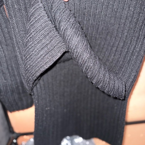Gina Tricot Long Knit Sweater Black Medium New