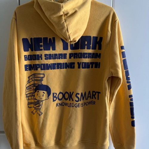 Bershka hoodie used, size Medium, mustard color