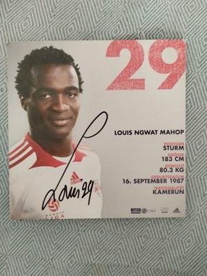 Louis Ngwat Mahop autograph authentic