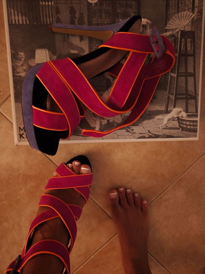 Jessica Simpson vintage leather high-heeled sandals like new, size 39