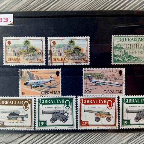 Gibraltar stamp card like new, decades 1970-1980