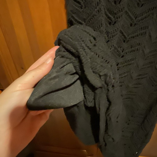 Knitted dress black like new with lining