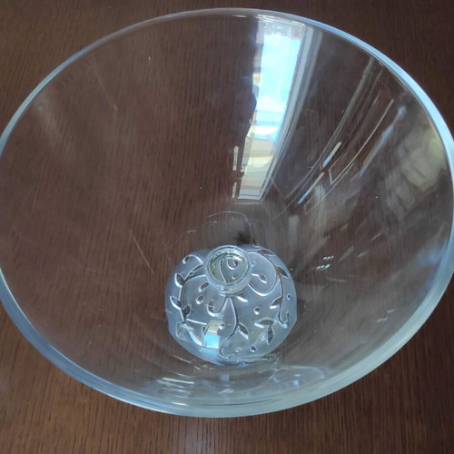 Cristal d'Arques set 2 used crystal bowls JG Durand Organdi