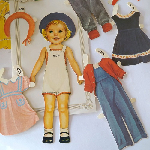 Vintage collectible paper doll with clothes Shackman 1986 like new