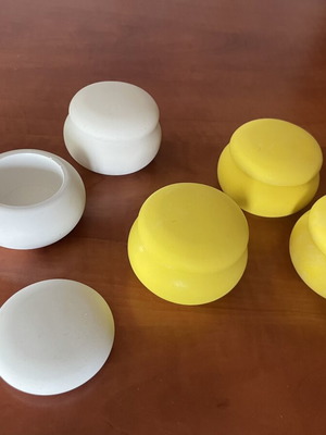 Handmade plaster jars new, suitable for jewelry or candle