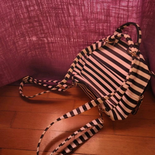 Striped backpack bag like new