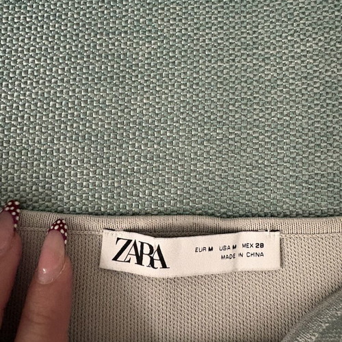 Zara strapless top like new, silver, size M