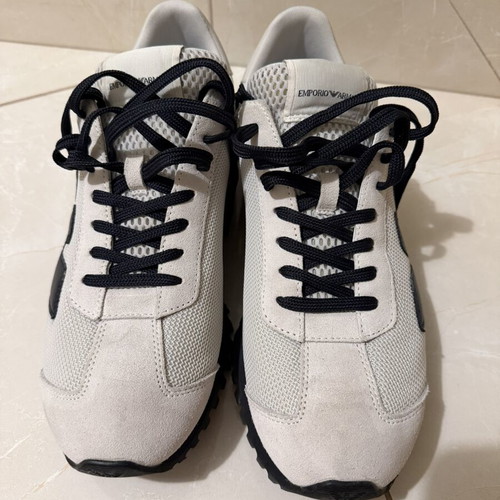 Emporio Armani men's sneakers grey with black details