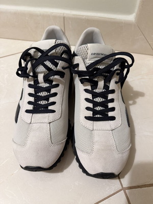 Emporio Armani men's sneakers grey with black details