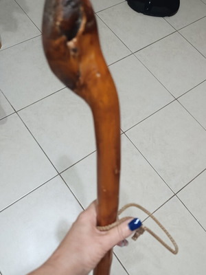 Handmade wooden walking cane