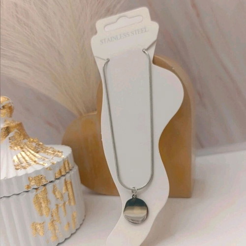Stainless steel anklet new, silver color