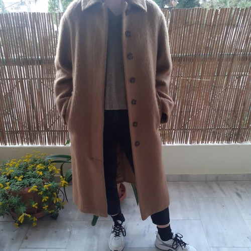 Weekday camel wool coat used, size S