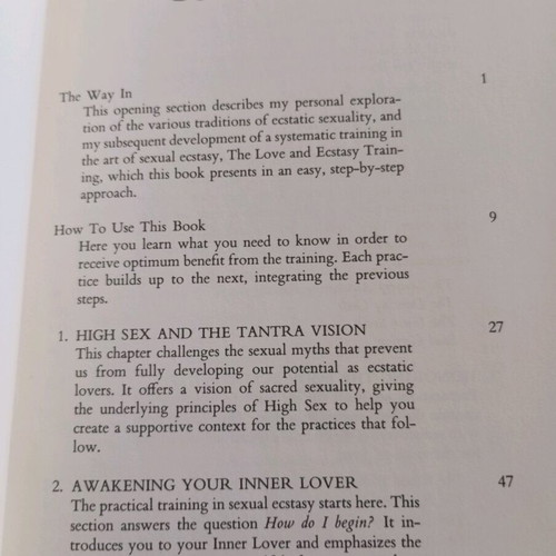 Book The art of sexual Ecstasy by Margo Anand used in excellent condition