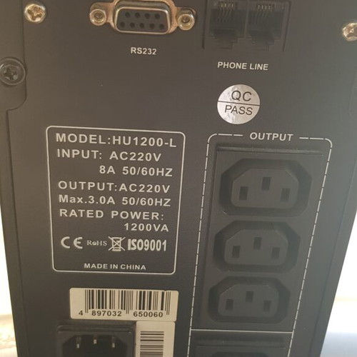 Hantol Technology UPS model HU1200-L like new