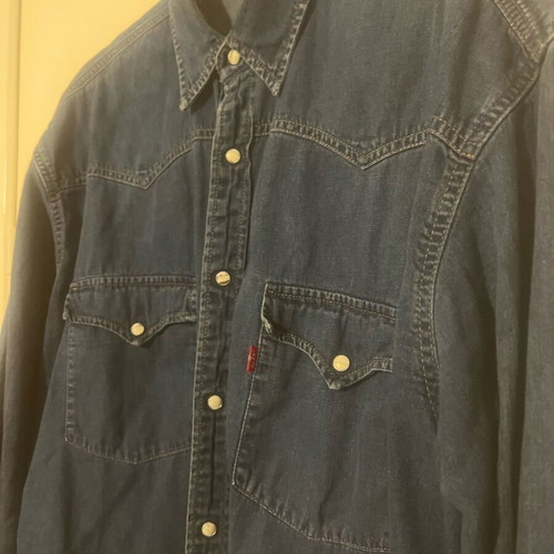 Levi’s Jean Denim shirt XL vintage old school western like new, blue