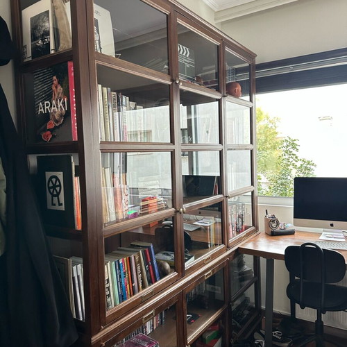 Solid Beech Display Bookcase like new