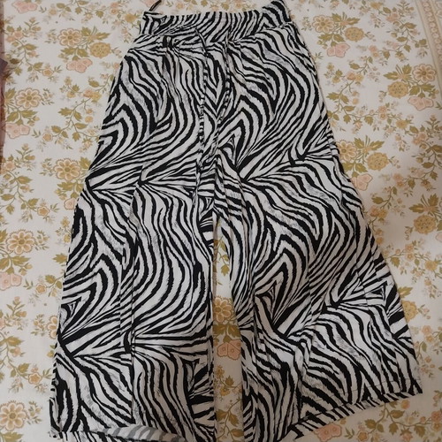 Anel black and white wide-leg pants, size S