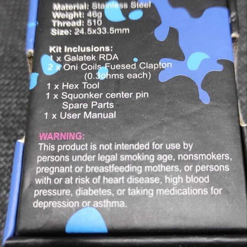 Galatek RDA blue AsMODus like new