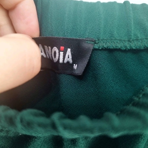 Maxi green skirt Paranoia like new with zipper and slit, size M