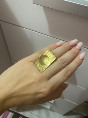 Handmade ring set new, brown and gold colors