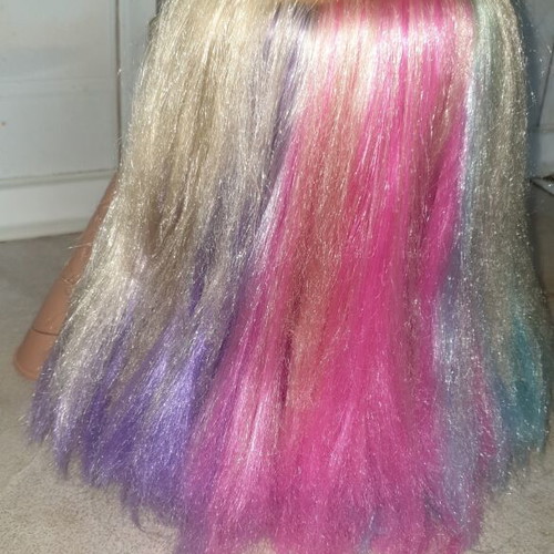 Barbie styling head doll with long blonde hair and nail care